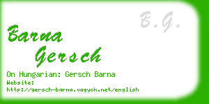 barna gersch business card